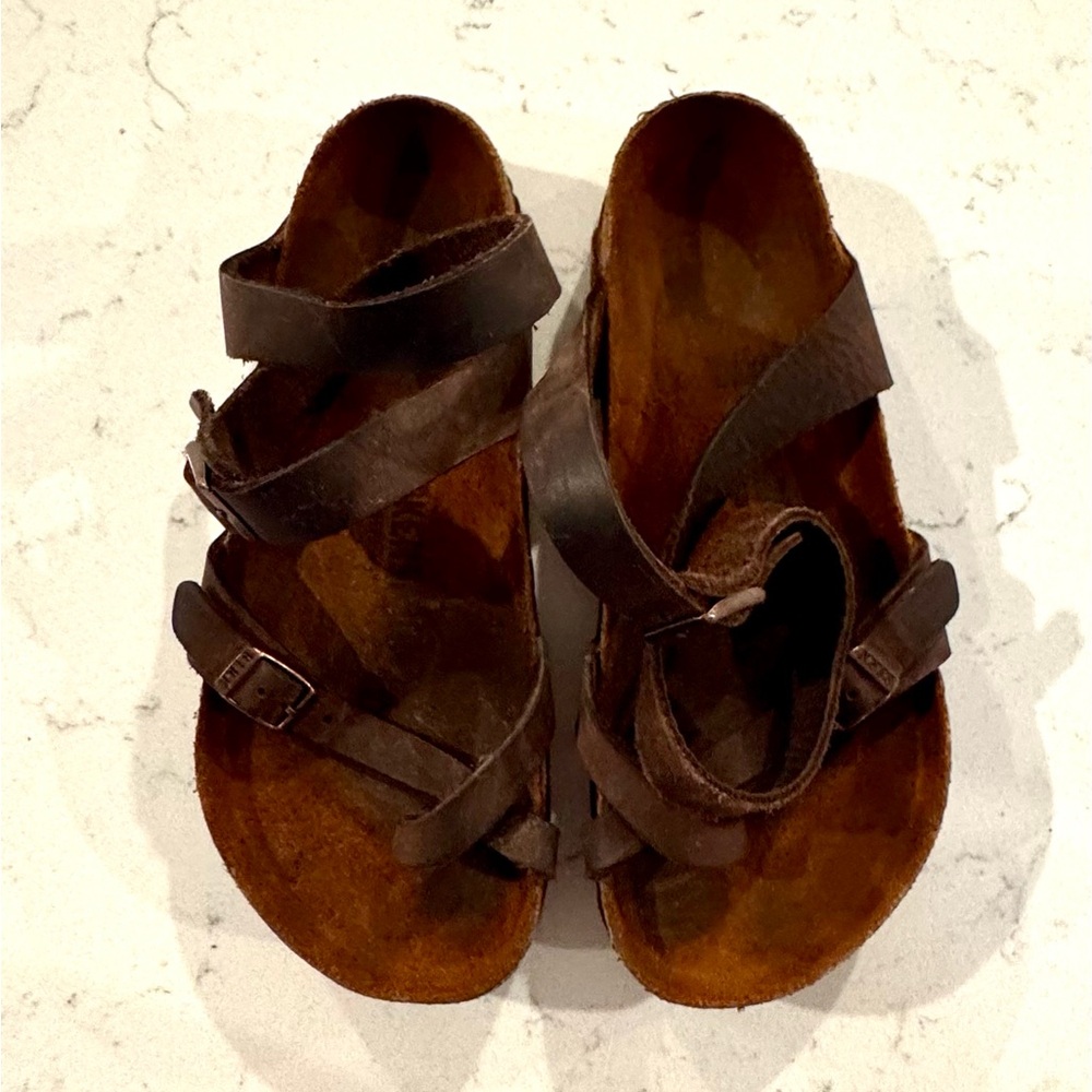 Birkenstock Yara Oiled Leather Sandals Size 38 (US 7.5) Wrap Straps - Picture 5 of 11
